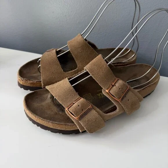 BIRKENSTOCK suede arizona sandals size 41 US 10-10.5 regular width - Picture 1 of 11